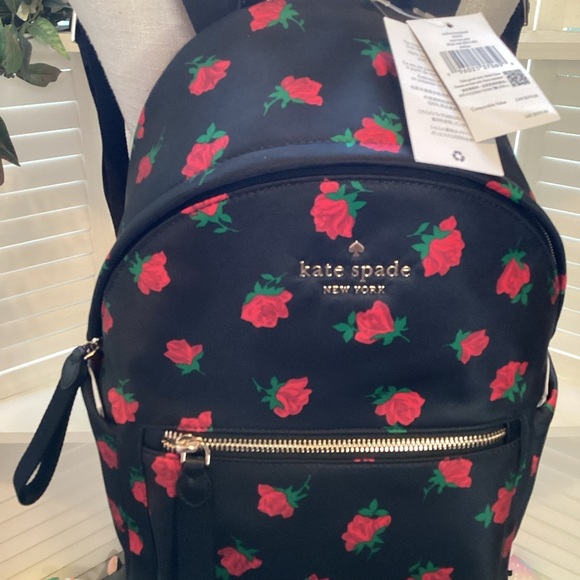 KATE SPADE ROSE TOSS PRINT BACK PACK NEW 1191 - Picture 2 of 7